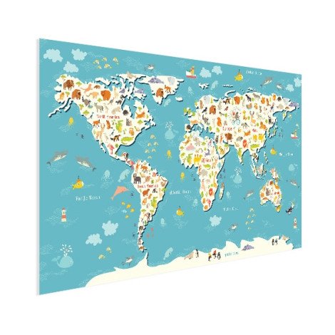 Weltkarte Suchbild Poster