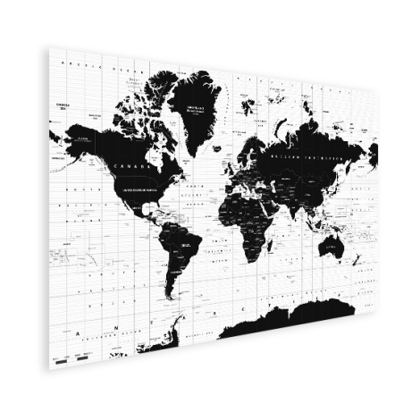 Weltkarte Informativ Poster