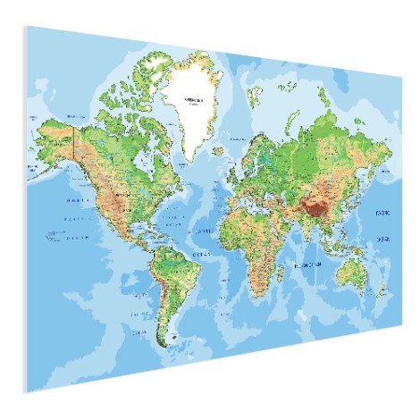 Weltkarte Geografisch Poster
