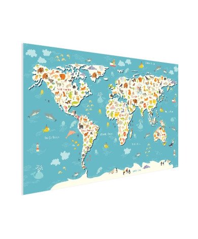 Weltkarte Suchbild Poster