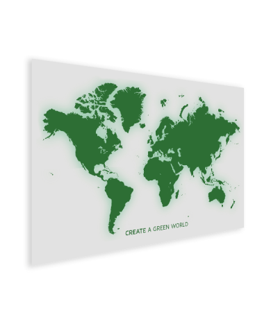Weltkarte Grün Poster