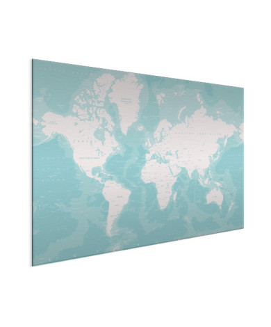 Ozeane Weltkarte Aluminium