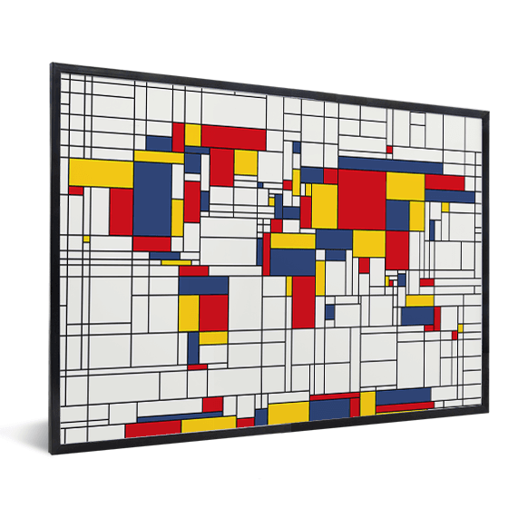 Mondrian original im Rahmen