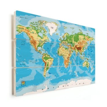 Klassische Weltkarte mit Ländernamen