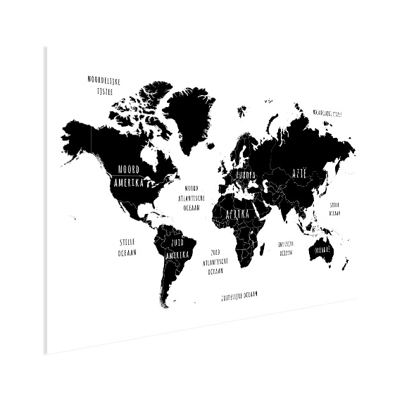 Einfache Weltkarte schwarz weiss