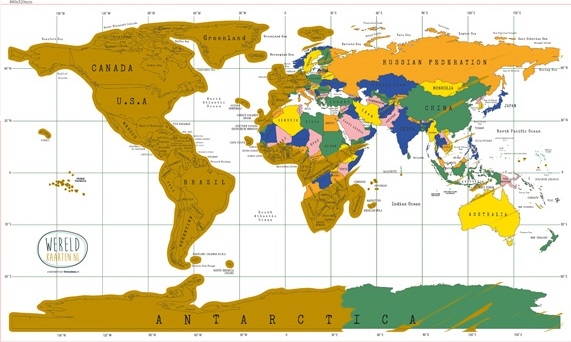 Weltkarte zum freikratzen